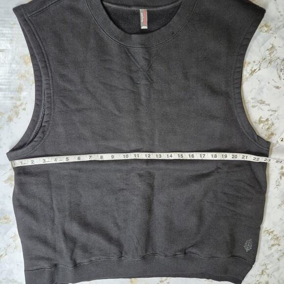 Free People Movement Sweatshirt Tank Pockets Oversized Small Black Logo NEW - Picture 9 of 13